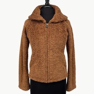 Vintage Patagonia Synchilla Teddy Fleece Jacket Size Small Camel Brown Y2K Cozy